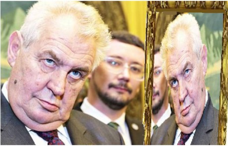 Prezident u zrcadla v Lánech